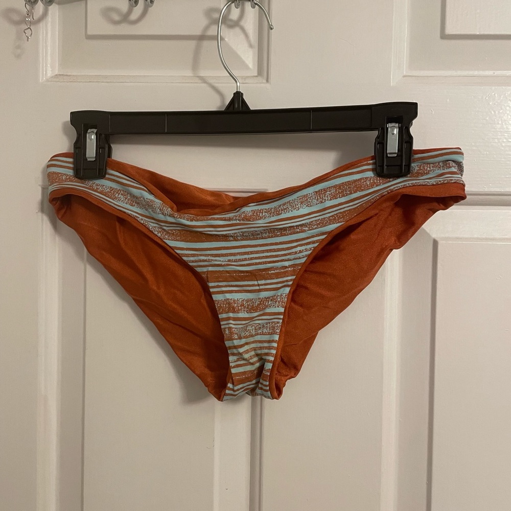Maaji orange and blue reversible bikini bottoms
